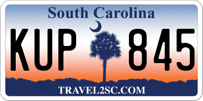 SC license plate KUP845