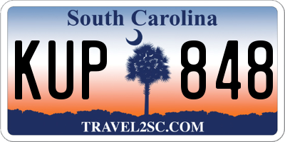 SC license plate KUP848