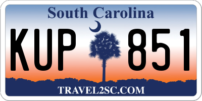 SC license plate KUP851