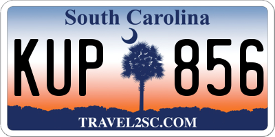 SC license plate KUP856