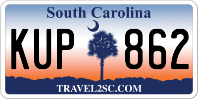 SC license plate KUP862