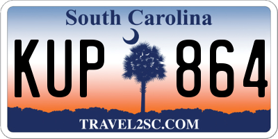 SC license plate KUP864