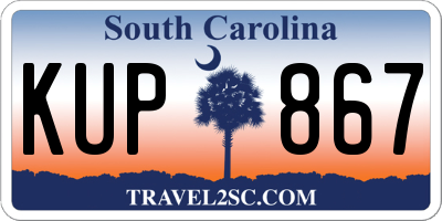 SC license plate KUP867
