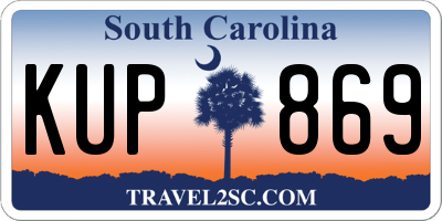 SC license plate KUP869