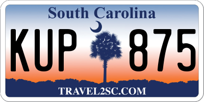 SC license plate KUP875