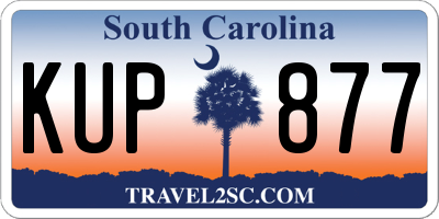SC license plate KUP877