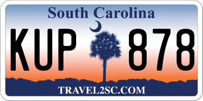 SC license plate KUP878