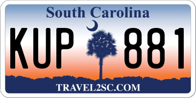 SC license plate KUP881