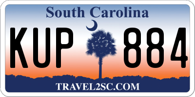 SC license plate KUP884