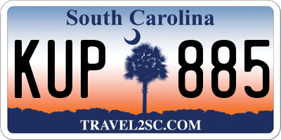 SC license plate KUP885