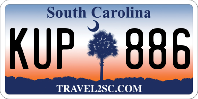 SC license plate KUP886