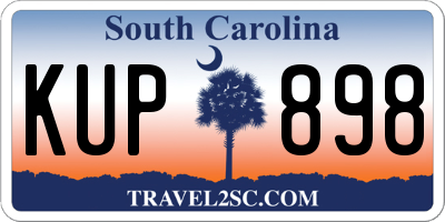 SC license plate KUP898