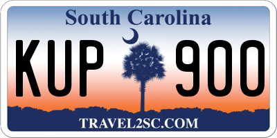 SC license plate KUP900