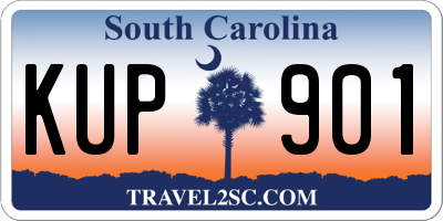 SC license plate KUP901