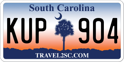 SC license plate KUP904