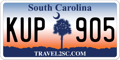 SC license plate KUP905
