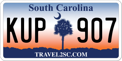 SC license plate KUP907