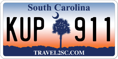 SC license plate KUP911