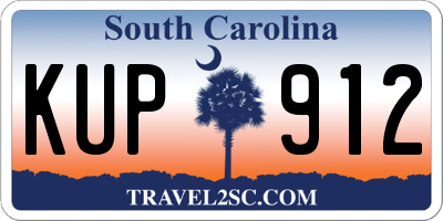 SC license plate KUP912