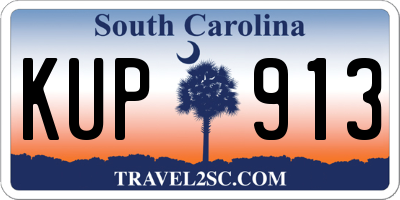 SC license plate KUP913