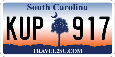 SC license plate KUP917