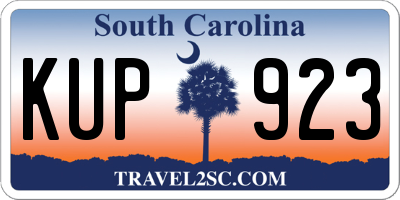 SC license plate KUP923