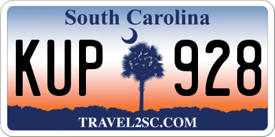 SC license plate KUP928