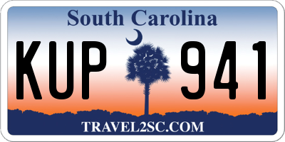 SC license plate KUP941