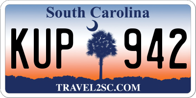 SC license plate KUP942
