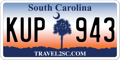 SC license plate KUP943