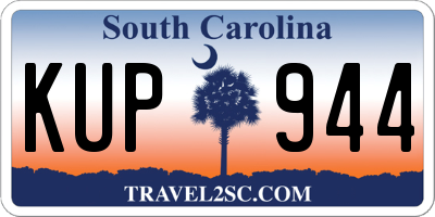 SC license plate KUP944