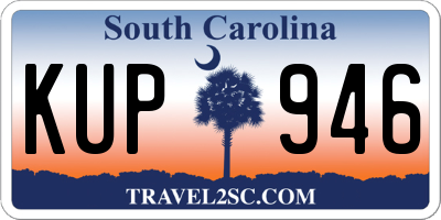 SC license plate KUP946