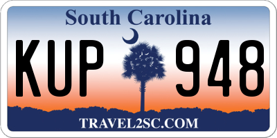 SC license plate KUP948