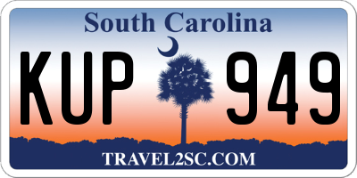SC license plate KUP949