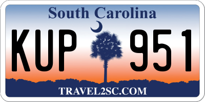SC license plate KUP951