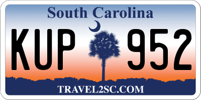 SC license plate KUP952