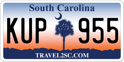 SC license plate KUP955