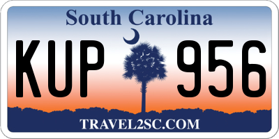 SC license plate KUP956