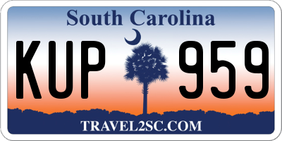 SC license plate KUP959