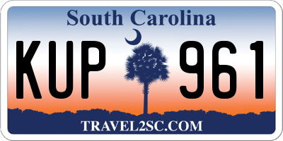 SC license plate KUP961