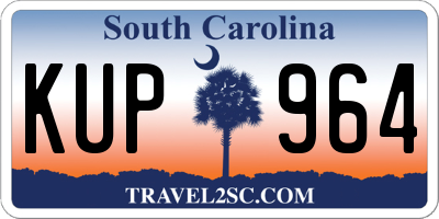 SC license plate KUP964