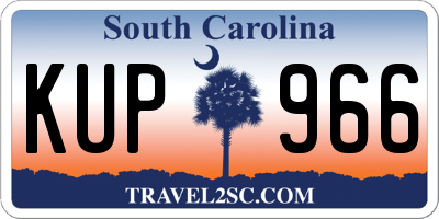 SC license plate KUP966