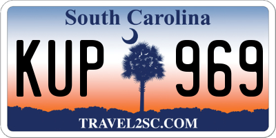 SC license plate KUP969