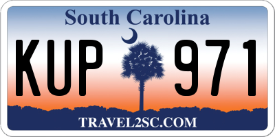 SC license plate KUP971