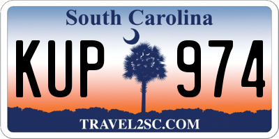SC license plate KUP974