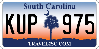 SC license plate KUP975