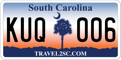 SC license plate KUQ006