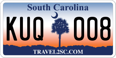 SC license plate KUQ008