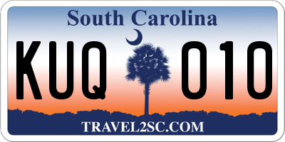 SC license plate KUQ010