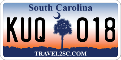 SC license plate KUQ018